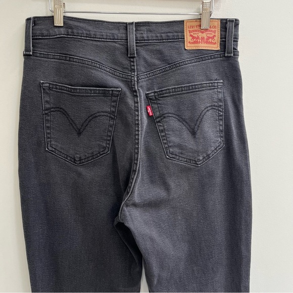 Levi’s Ribcage Bootcut Jeans Washed Black High Waisted  Button Fly Size 31/33 - Picture 8 of 14